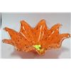 Image 1 : ORANGE ART GLASS BOWL
