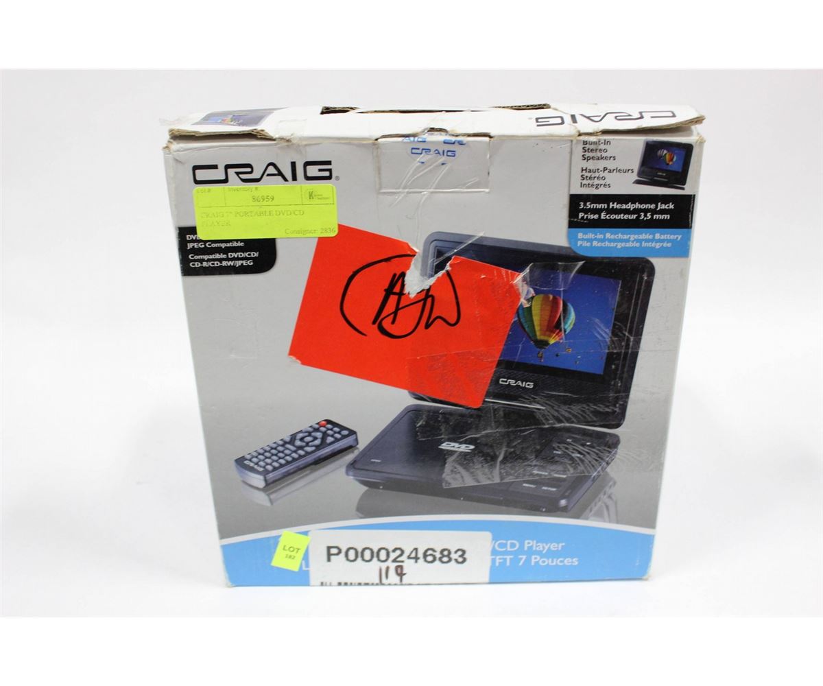 CRAIG PORTABLE DVD PLAYER