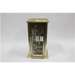 GOLD & GLASS JEVELLERY BOX W/CONTENTS