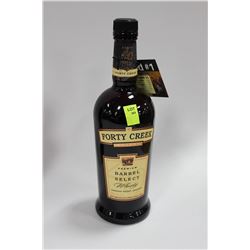 750 ML BOTTLE OF FORTY CREEK PREMIUM WHISKEY
