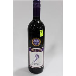 750ML BOTTLE OF BARE FOOT CABERNET 15%