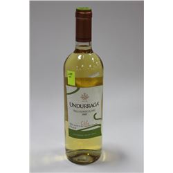 750ML BOTTLE OF UNDURRAGA 2007 WHITE WINE 13%
