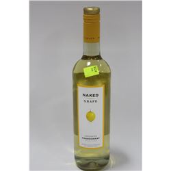 750ML BOTTLE OF NAKED GRAPE CHARDONNAY 12.5%
