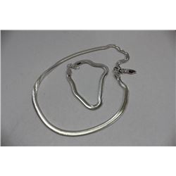 NEW MENS HERRINGBONE CHAIN AND BRACELET SET