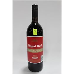 1L BOTTLE OF ROYAL RED MEDIUM DRY WINE 14%