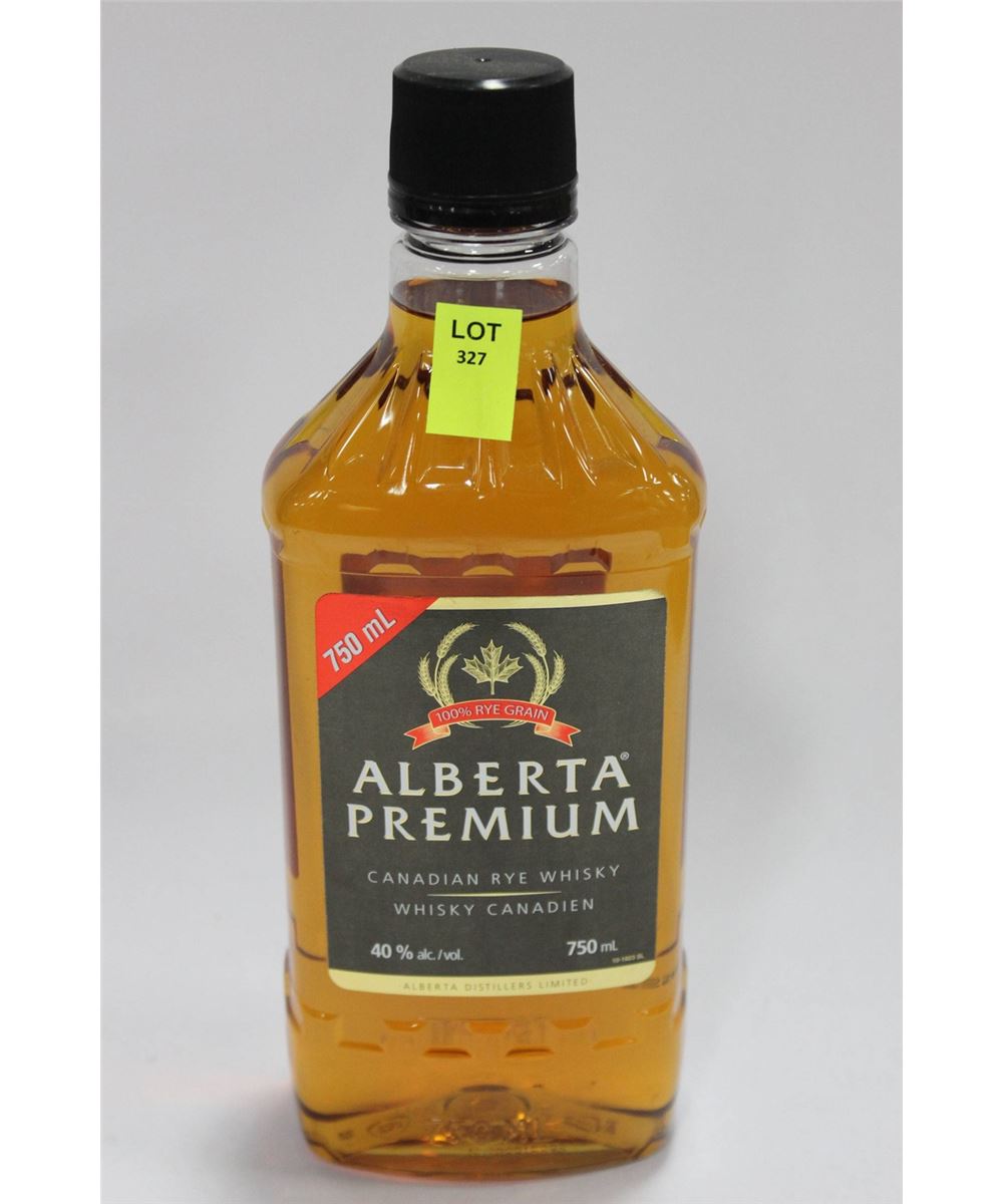 750ML BOTTLE OF ALBERTA PREMIUM RYE WHISKEY 40%