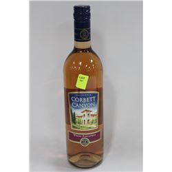 750ML BOTTLE OF CORBET CANYON BLUSH WINE 10%