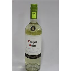 750ML BOTTLE OF CASILLERO DEL DIABLO 2013 WHITE