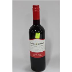 750ML BOTTLE OF PELLER ESTATES DRY RED WINE 12%