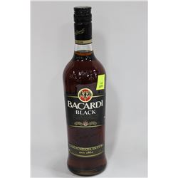 750ML BOTTLE OF BACARDI BLACK RUM 40%