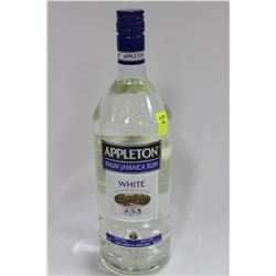 1.14L BOTTLE OF APPLETON WHITE RUM 40%
