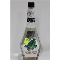 750ML BOTTLE OF MCGUINESS PEPPERMINT SCHNAPPS 22%