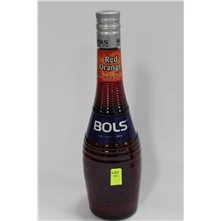 750ML BOTTLE OF BOLS RED ORANGE LIQUOR 17%