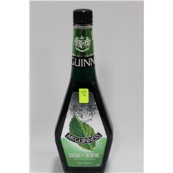 750ML BOTTLE OF MCGUINESS CREME DE MENTHE 15%