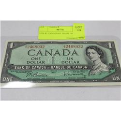 1954 $1 CANADIAN  BANK  NOTE