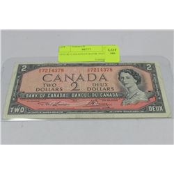 1954 $2 CANADIAN BANK NOTE