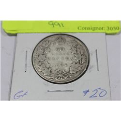 1906 EDWARD VII SILVER 50 CENT COIN