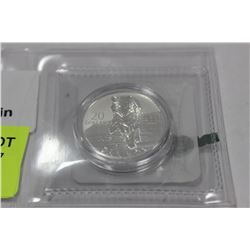 2013 $20 WOLF .9999 PURE SILVER COIN