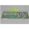 Image 1 : 1954 GEM UNC. CONSECUTIVE $1 BANK NOTE X2