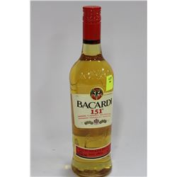 750ML BOTTLE OF BACARDI 151 RUM 75.5%