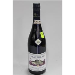 750ML BOTTLE OF BEAUJOLAIS 2012 RED WINE 12%