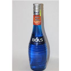 750ML BOTTLE OF BOLS BLUE 21%