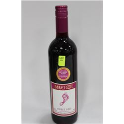 750ML BOTTLE OF BAREFOOT SWEET RED WINE 10.5%
