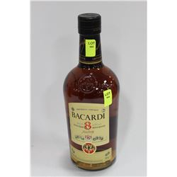 750ML BOTTLE OF BACARDI 8 YEAR RUM 40%