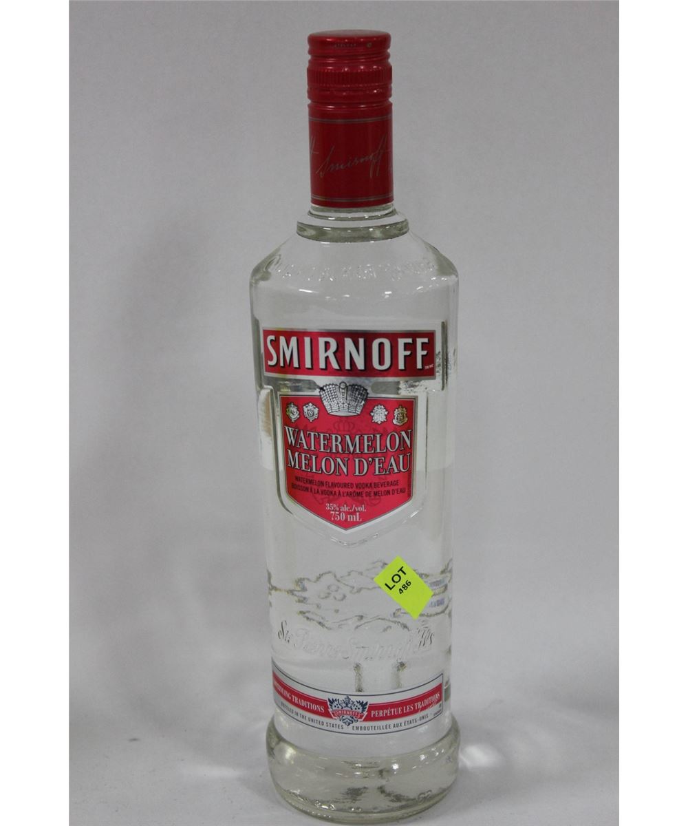 750ML BOTTLE OF SMIRNOFF WATERMELON VODKA 35