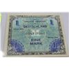 Image 1 : 1944 GERMAN 1 MARK  ALLIED OCCUPATION NOTE HIGH