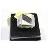 Image 1 : MENS ONYX/MOTHER OF PEARL 19.6 GRAM SILVER RING SZ