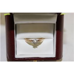 10K LADIES ENGAGEMENT DIAMOND RING SZ 6