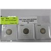 Image 1 : 1931,34,36  GEORGE V SILVER DIMES X3