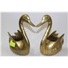 Image 1 : TWO BRASS SWANS