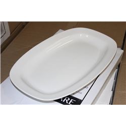 CASE OF 12 BONE CHINA SERVING PLATTERS
