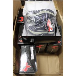 BOX W 6 PAIRS OF ROLLER SHOES