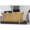 Image 1 : SHOWHOME TRAY W/ WICKER BASKETS AND STORAGE BOXES