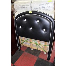 SHOWHOME BLACK LEATHERETTE HEADBOARD