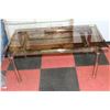 Image 1 : ESTATE METAL AND GLASS COFFEE TABLE