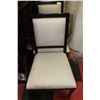 Image 1 : PAIR OF SHOWHOME WOOD AND FABRIC SIDECHAIRS