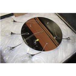 SHOWHOME CHROME AND GLASS LIGHT FIXTURE