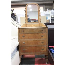 1931 ART DECO DRESSER W/ MIRROR