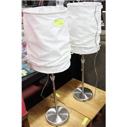PAIR OF SHOWHOME METAL LAMPS