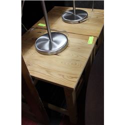 SHOWHOME PAIR OF PINE END TABLES