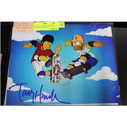 TONY HAWK SIGNED 8X10 "THE SIMPSONS" PHOTO W/