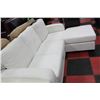 Image 1 : WHITE LEATHERETTE MINI SECTIONAL