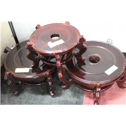 SET OF 3 MULTI-PURPOSE ROSEWOOD STANDS