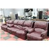Image 2 : LEATHER LOVE SEAT/ SOFA/ ROCKING CHAIR (RECLINES)