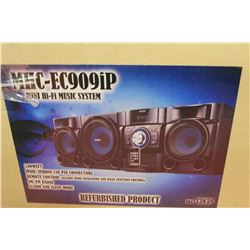 SONY MINI HIFI SYSTEM W/ SUB, IPOD/ IPHONE DOCK,