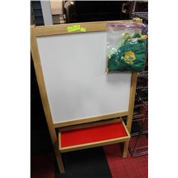 DUAL EASEL WHITE BOARD/CHALK BOARD W/ TRAY